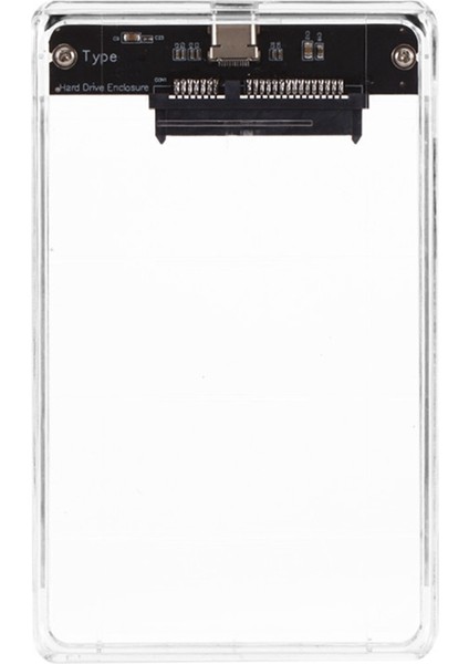 Usb3.0/tip-C HDD Muhafaza 2,5 Inç Sabit Disk Kutusu SSD Sata3 - USB 3.0 Şeffaf HDD Kutusu USB C HDD Kutusu 5 Gbps (Yurt Dışından)