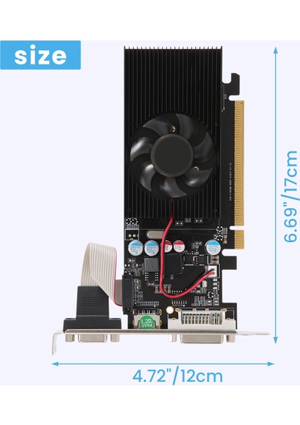 GT210 1gb Ddr2 64BIT Grafik Kartı Pcıe 2.0 Gpu -Uyumlu DVI VGA Masaüstü Ekran Kartı (Yurt Dışından)