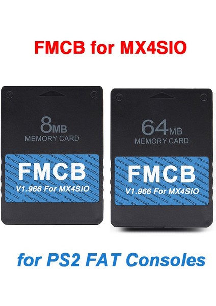 Ps2 MX4SIO SIO2SD Sd Kart Adaptörü Için 64 MB Fmcb Kart V1.966 Playstation2 Oyun Konsolları Için Opl Yüklendi, Ps2-Fat Için (Yurt Dışından)