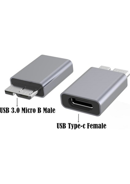 Taşınabilir Sabit Sürücü Muhafazasına Bağlantı Için C Tipi Erkek - Mikro USB Dişi Adaptör Konnektörü (Yurt Dışından)