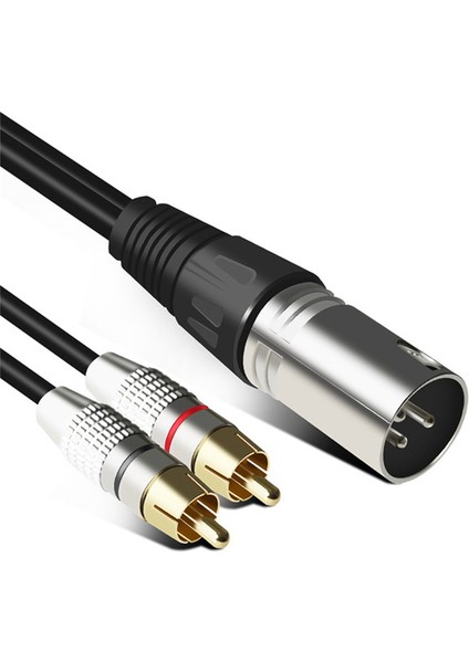 Ses Rca Kablosu 2rca Erkek Xlr 3 Pin Erkek Topu Amplifikatör Karıştırma Fişi Av Kablosu Xlr Çift Rca Kablosu 2 M (Yurt Dışından)