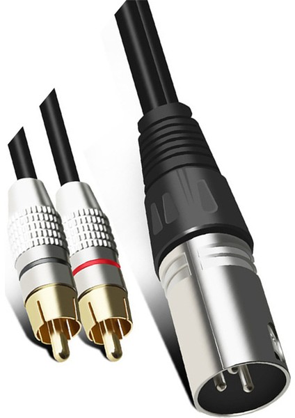 Ses Rca Kablosu 2rca Erkek Xlr 3 Pin Erkek Topu Amplifikatör Karıştırma Fişi Av Kablosu Xlr Çift Rca Kablosu 2 M (Yurt Dışından)