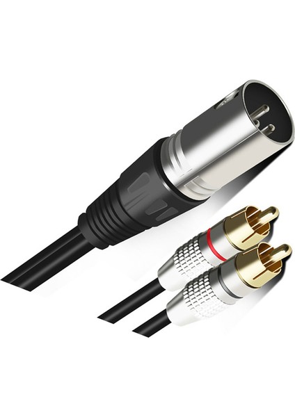 Ses Rca Kablosu 2rca Erkek Xlr 3 Pin Erkek Topu Amplifikatör Karıştırma Fişi Av Kablosu Xlr Çift Rca Kablosu 2 M (Yurt Dışından)