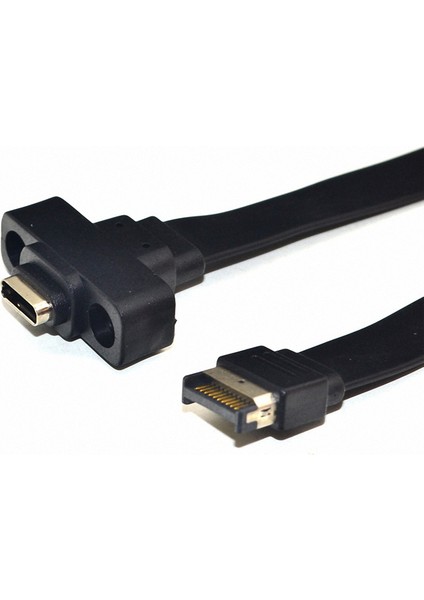 USB 3.1 Ön Panel Tip E Erkek - Usb-C Tip C Genişletme Kablosu Bilgisayar Anakart Konektörü Tel Kablo Hattı, 80 cm (Yurt Dışından)
