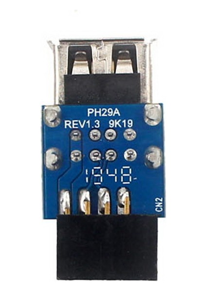1 Adet 9-Pin Anakart Çift USB 2.0 Konektörü Siyah Anakart 2 Port USB 2.0 Dişi Dahili Başlık Adaptörü (Yurt Dışından)