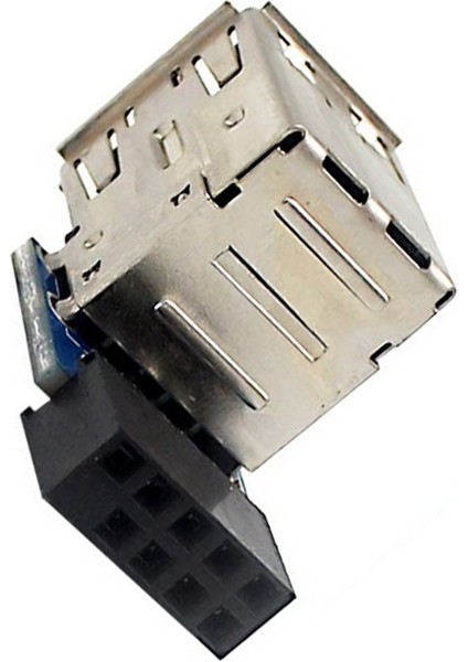1 Adet 9-Pin Anakart Çift USB 2.0 Konektörü Siyah Anakart 2 Port USB 2.0 Dişi Dahili Başlık Adaptörü (Yurt Dışından)
