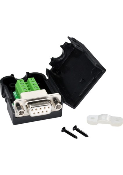 Db9 Lehimsiz Konnektör RS232 D-Sub Seri 9-Pin Port Terminali Erkek Dişi Adaptör Kılıflı (1 Adet-Erkek+1 Adet-Dişi) (Yurt Dışından)