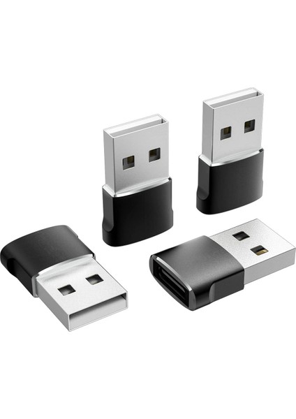 4 Paket USB C Dişi - USB Erkek Adaptör, C Tipi Şarj Kablosu Güç Dönüştürücü Için 12 13 Pro Max Için, Siyah (Yurt Dışından)