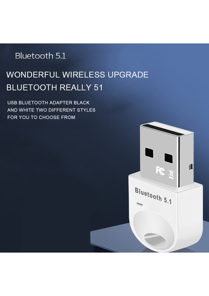 USB Bluetooth Adaptörü 5.1 Bluetooth Alıcısı USB Bluetooth5.1 Dongle Verici Pc Dizüstü Hoparlör Için Mini Adaptör (Yurt Dışından)