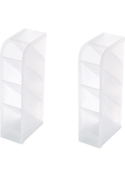 2 Adet Masaüstü Depolama Kalem Tutucu 4-Izgara Masaüstü Depolama Ofis Okul Malzemeleri Için Saydam Beyaz Kalem Tutucu (Yurt Dışından)