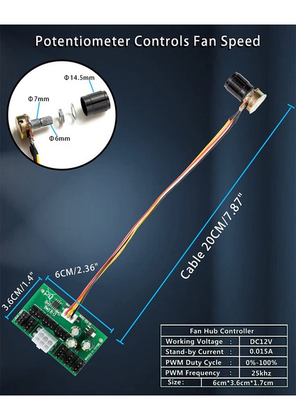 1 Adet Bilgisayar Kasası Madenci Fan Hız Kontrol Cihazı 8 Port 4-Pin Fan Hub Pwm Yüksek Güçlü Fan Denetleyici Fan Hızı Valisi (Yurt Dışından)