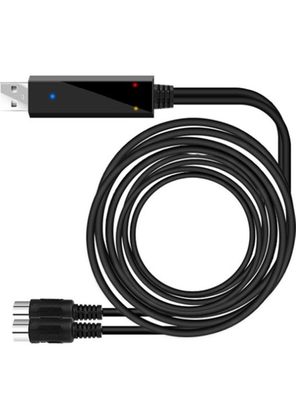 USB Mıdı Kablo Dönüştürücü USB Arayüzü Giriş Çıkış Mıdı Kablosuna Pc Dizüstü Bilgisayardan Müzik Stüdyosunda Piyano Klavyesine Çalışır 6.5ft (Yurt Dışından)