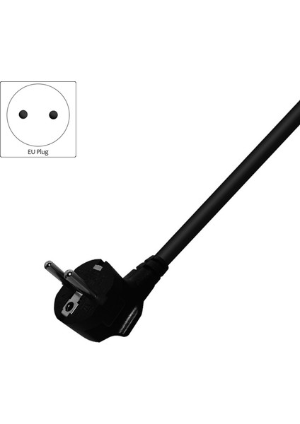 Ab Pdu Ac Güç Kablosu, Avrupa 3pin Erkek Fiş Iec 320 C13 Duvara Montaj Tv Için Up Açılı Güç Adaptörü Kablosu (Ab Tak) (Yurt Dışından)