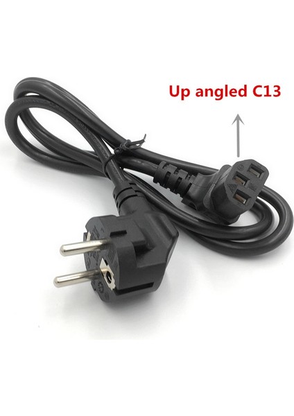 Ab Pdu Ac Güç Kablosu, Avrupa 3pin Erkek Fiş Iec 320 C13 Duvara Montaj Tv Için Up Açılı Güç Adaptörü Kablosu (Ab Tak) (Yurt Dışından)
