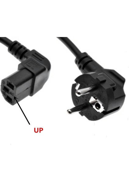 Ab Pdu Ac Güç Kablosu, Avrupa 3pin Erkek Fiş Iec 320 C13 Duvara Montaj Tv Için Up Açılı Güç Adaptörü Kablosu (Ab Tak) (Yurt Dışından)