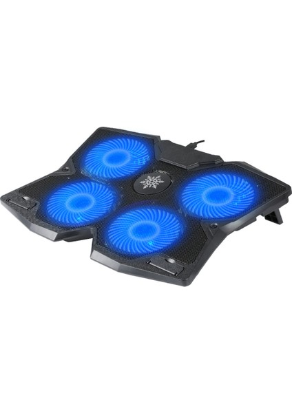 Soğutma Fanı Standı Mat Sessiz Dizüstü Bilgisayar Serin Ped Mavi LED USB Dizüstü Soğutucu Dizüstü Dizüstü Bilgisayar Için 4 Fanlı (Yurt Dışından) modelleri