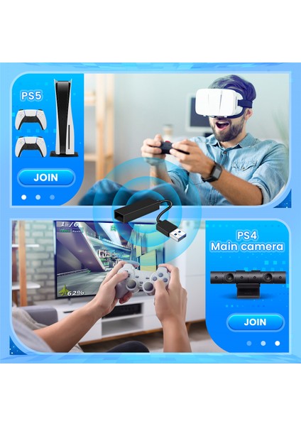 LED Göstergeli Mini Kamera Adaptörü Vr Adaptör Kablosu Erkek - Dişi Adaptör Kablosu Vr Dönüştürücü (Yurt Dışından)