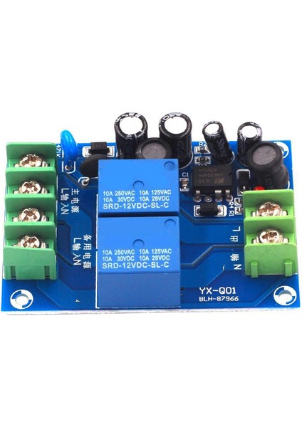 220V 2 Yollu Güç Otomatik Switcher 10A Çift Güç Kaynağı 2 In 1 Out Elektrik Kesintisi Transfer Anahtarlama Paneli Modülü (Yurt Dışından)