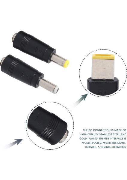 Dc Güç Kablosu Usb'den 5.5x2.1'e Çok Fonksiyonlu Dc Değiştirilebilir Fiş (Yurt Dışından)