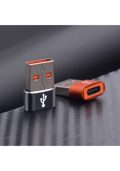 1 Adet 6A Tip C - USB 3.0 Otg Adaptör USB C Dişi - USB Erkek Dönüştürücü, Turuncu (Yurt Dışından)