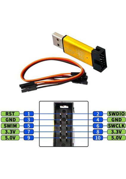 St-Link V2 Programlama Ünitesi Emülatör Indiricisi + 40PIN STM32F103C6T6 Arm STM32 Swd Minimum Sistem Kartı Mikro USB (Yurt Dışından)