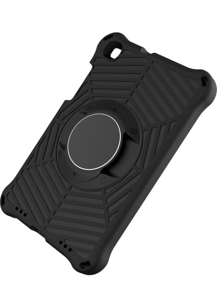 -T290/T295 8 Inç Tablet Için Koruyucu Kılıf, 360 Derece Dönebilen Standlı, Omuz Askılı Siyah (Yurt Dışından)