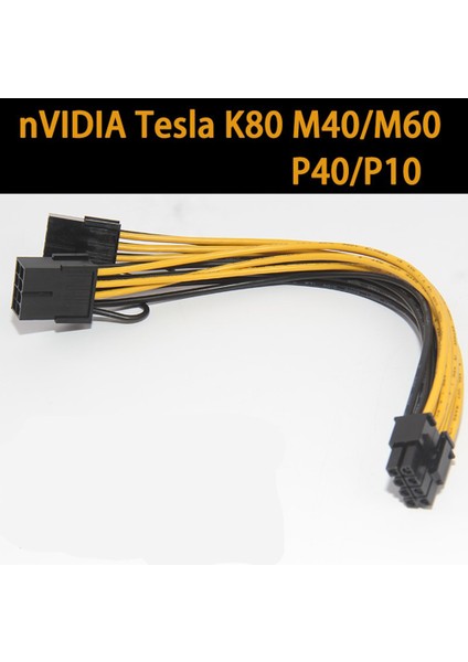 18AWG 8pin - Çift 8pin(6+2) Güç Kablosu Gpu Güç Kablosu K80 M40 M60 P40 P100 ,20CM (Yurt Dışından) fiyatları