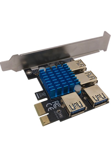 Pcıe 1 Ila 4 Pcı Express Yükseltici Kart, 1 Ila 4 Büyük Isı Emicili USB 3.0 Adaptör Kartı, Pcı-E 1x Ila Harici 4 USB 3.0 (Yurt Dışından)