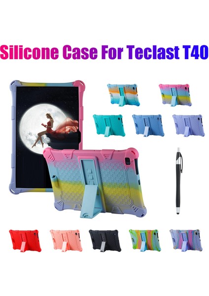 T40 10,4 Inç Tablet Kılıfı Için Silikon Kılıf, Tablet Standı ve Kalemli (C) Düşmeyi Önleyici Koruma Kılıfı (Yurt Dışından) fiyatları