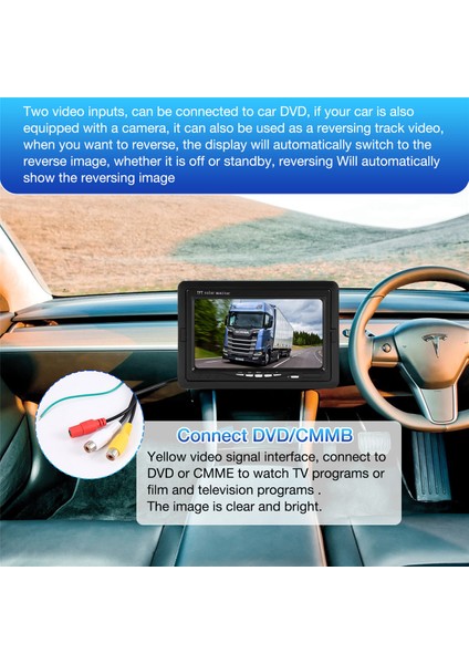 Mini Tv 7 Inç Hd Monitör 800X480 Taşınabilir Araç LCD Ekranları Dvd/cmmb Binek Araçlar Kamyonlar Için Iki Giriş (Yurt Dışından) indirimleri