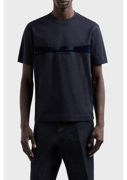 Logolu Pamuk Regular Fit Bisiklet Yaka T Shirt Erkek T Shirt EM001015 AF13669 UB118