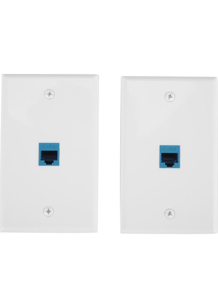 2'li Paket 1 Bağlantı Noktalı Ethernet Duvar Plakası, RJ45 Cat6 Dişi - Dişi Jak Sıralı Bağlayıcı Yüz Plakaları, 1 Bağlantı Noktalı (Yurt Dışından) fiyatları