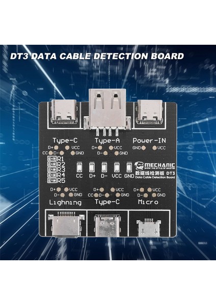 Dt3 Veri Kablosu Algılama Kurulu USB Kablosu Test Cihazı Ios Android Için Tip-C Kısa Devre Açma-Kapama Anahtarlama Test Kartı Aracı (Yurt Dışından)