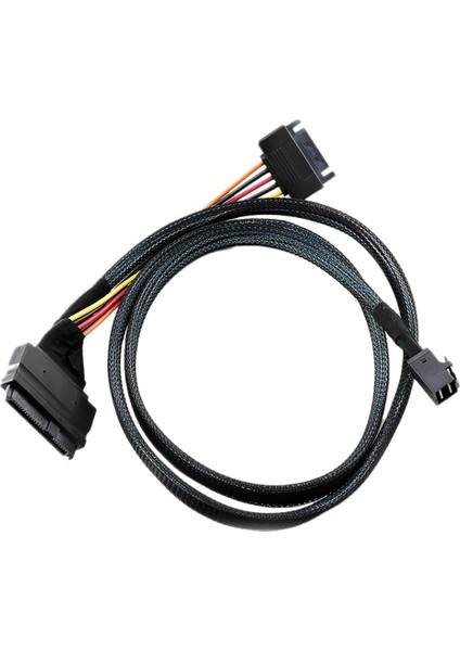 Veri Kablosu Mini Sas SFF-8643 - SFF8639 Naylon Örgülü Kemer Sata 15 P Anahtar Büyük Sunucu Için Güç Kaynağı Kablosu (Yurt Dışından)