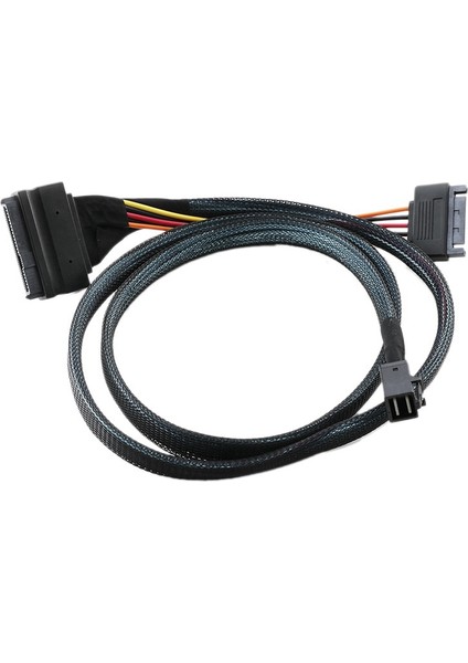 Veri Kablosu Mini Sas SFF-8643 - SFF8639 Naylon Örgülü Kemer Sata 15 P Anahtar Büyük Sunucu Için Güç Kaynağı Kablosu (Yurt Dışından)