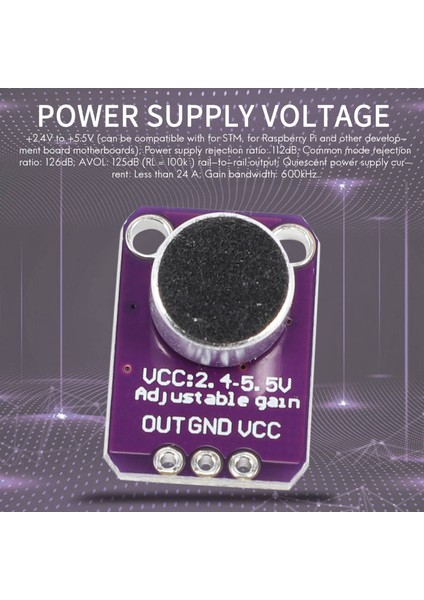 5 Adet -MAX4466 Elektret Mikrofon Amplifikatörü MAX4466 Modülü Ayarlanabilir Kazanç Kesme Panosu (Yurt Dışından)