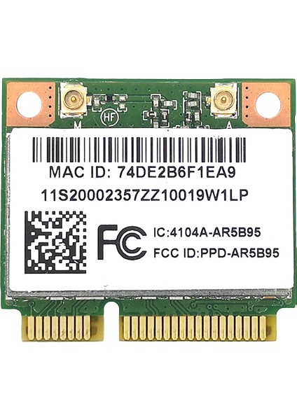Z370 Y460 G470 Z470 Z560 Siyah AR5B95 2.4g 150 Mbps Mını Pcıe 802.11N Dahili Kablosuz Ağ Kartı (Yurt Dışından)