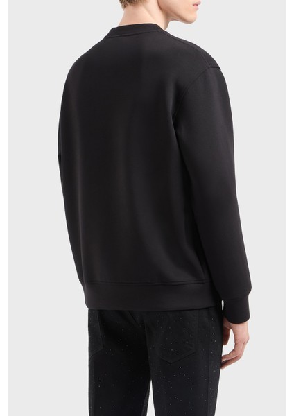 Pamuklu Regular Fit Bisiklet Yaka Logolu Sweat Erkek Sweat EM001494 AF10013 UC001 fiyatları