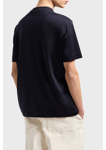Logo Işlemeli Regular Fit Pamuklu Bisiklet Yaka T Shirt Erkek T Shirt EM001033 AF10017 MB222 fiyatları