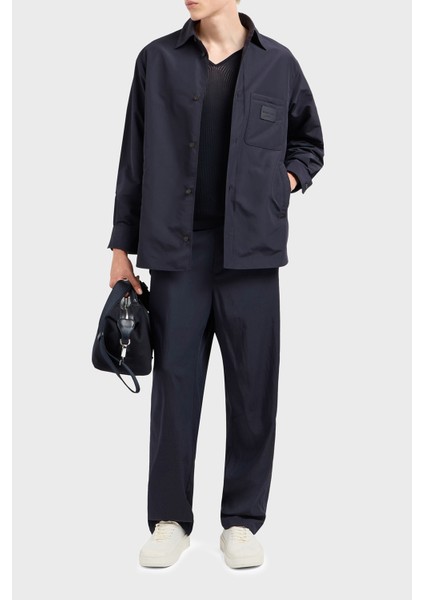 Relaxed Fit Yama Cepli ve Logo Yamalı Gömlek Ceket Erkek Gömlek Ceket EM001629 AF13770 UB118 modelleri