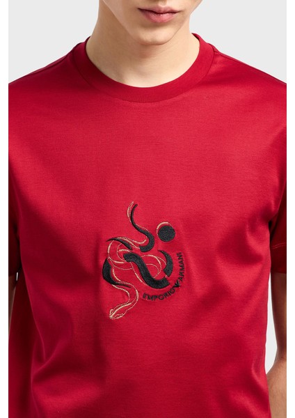 Pamuklu Karışımlı Regular Fit Bisiklet Yaka T Shirt Erkek T Shirt EM001702 AF10017 U5078 fırsatları