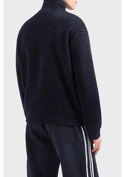 Pamuklu Regular Fit Fermuarlı Tamamı Logolu Sweat Erkek Sweat EM001697 AF10013 FB229 fiyatları