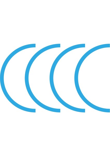 Yamaha YZF-R25 Yarım Jant Kaplama Sticker Etiket Modeli Açık Mavi modelleri