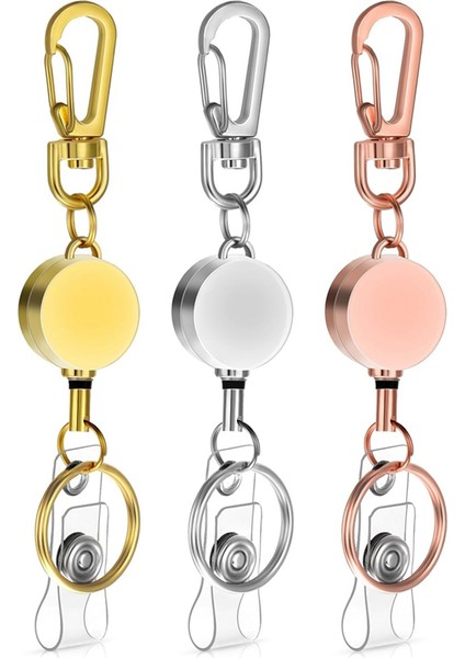 Metal Geri Çekilebilir Rozet Makarası, Ağır Hizmet Tipi Geri Çekilebilir Anahtarlık Zinciri (Yurt Dışından)