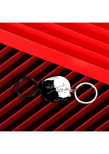 Çift Hediye Anahtarlık Sevgililer Günü Hediyeleri, Kadın, Kedi Severler Için (Yurt Dışından) modelleri