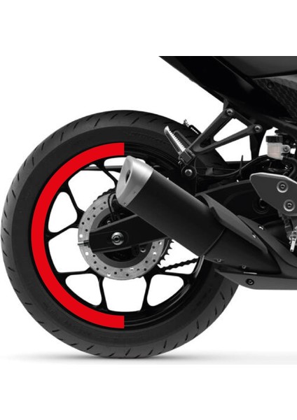 Yamaha YZF-R25 Yarım Jant Kaplama Sticker Etiket Modeli Kırmızı fiyatları