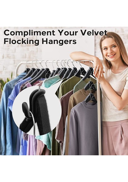 Flocking Askı Kancaları Yerden Tasarruf Sağlayan Görev Elbise Askıları Kancaları (Yurt Dışından)