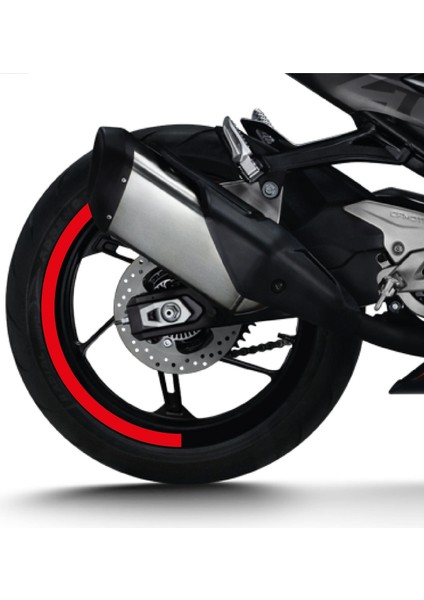 Cfmoto 450SR Yarım Jant Kaplama Sticker Etiket Modeli Kırmızı