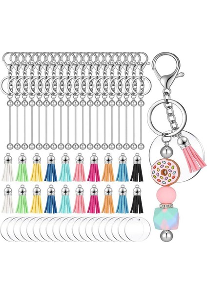 Anahtarlık Çubukları Boşluklar Boncuk Anahtarlık Çubuğu Metal Boncuklu Anahtarlıklar (Yurt Dışından)