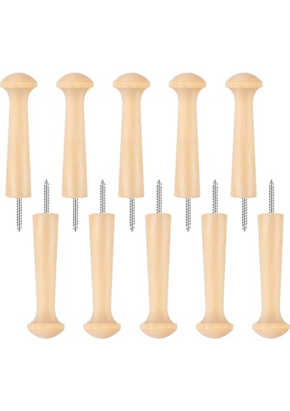 10 Parça Ahşap Shaker Çivi Vidalanabilir Ahşap Kanca Shaker Çivi (Yurt Dışından)